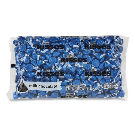 HERSHEYS KISSES, Milk Chocolate, Dark Blue Wrappers, 66.7 oz Bag 16019